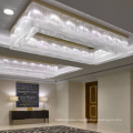 Luxury Large Custom Rectangular Modern Conference room low ceiling Crystal Chandelier Lighting